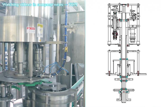 PLC를 가진 에너지 절약 순수한 병에 넣어진 물 생산 기계는 통제하고/회전하는 충전물